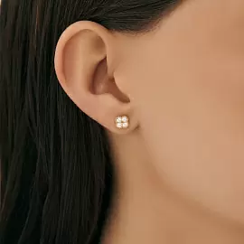 Серьги пусеты 0200629 золото Ван Клиф_1