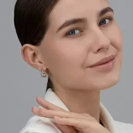 Серьги 26248-100 золото Круг_1