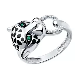 Кольцо 94013818 серебро Картье пантера_0