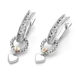 Серьги подвесные 02-4106.000Б-00 серебро Сердце_1