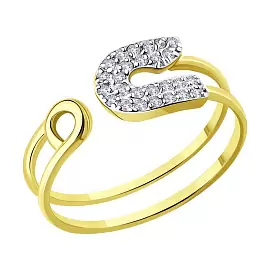 Кольцо 019688-2 золото Булавка_0