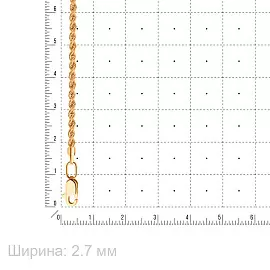 Цепь ЦПКД40110040             золото Пустотелая_1