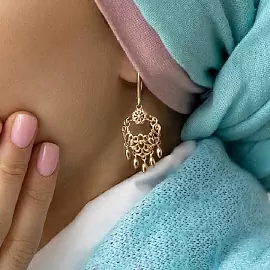 Серьги подвесные 14-00-0000-69419 золото_1