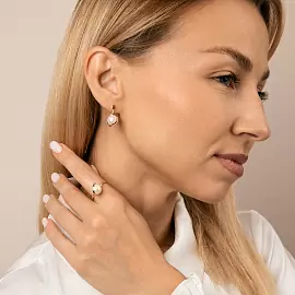 Кольцо один камень 190-1-962Р золото_2