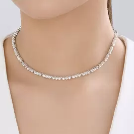 Колье чокер 94071330 серебро_1