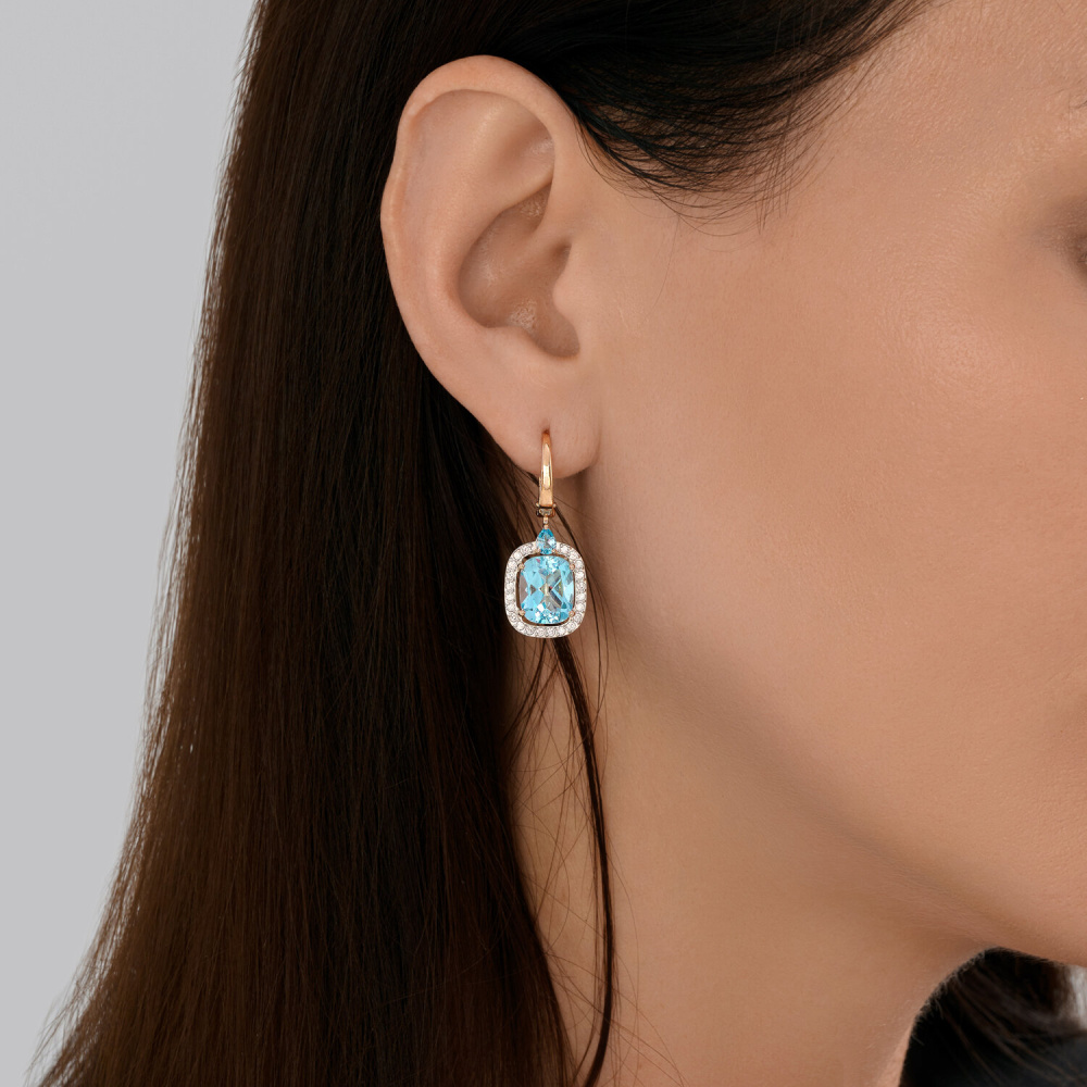 Серьги подвесные 729030 золото