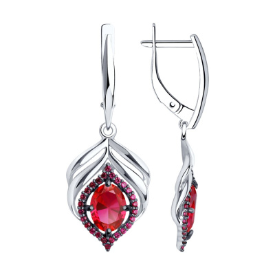 Серьги подвесные 84020030 серебро