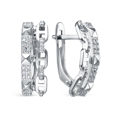 Серьги с1205435 серебро Картье шипы