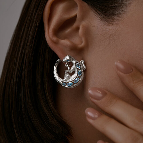 Серьги 92022604 серебро