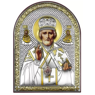 Икона 6392.1O  ювелирный сплав Святой Николай Чудотворец