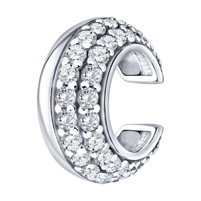 Серьги кафф 94170459 серебро