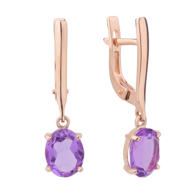 Серьги подвесные С-0223 ам золото