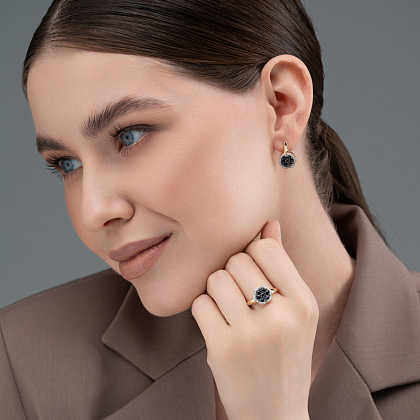 Серьги 25977-102 золото