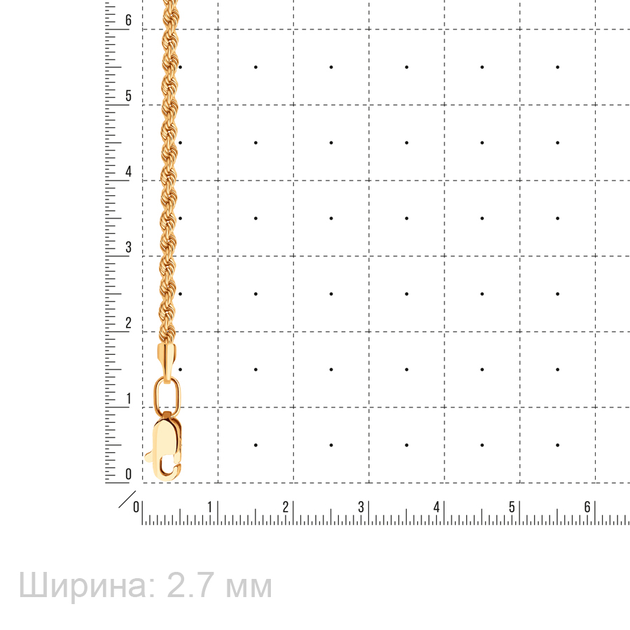 Цепь ЦПКД40110040             золото Пустотелая_1