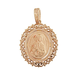 Подвеска религиозная христианская ладанка 61071833 золото Святая Матрона 