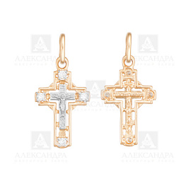 Крест христианский Кр097-01 золото Полновесный