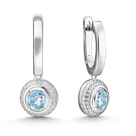 Серьги подвесные 02-5157.00ТБ-00 серебро