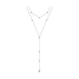 Колье многоярусное 94071318 серебро Шар