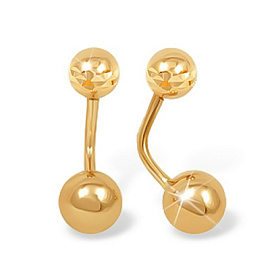 Серьги джекеты С1104999 золото Шар