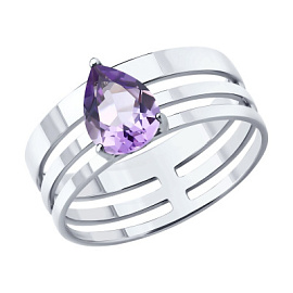 Кольцо 92014724 серебро