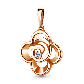 Подвеска 23367.1 золото Цветок