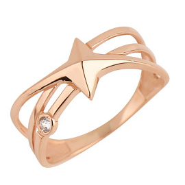 Кольцо 23897 золото Звезда