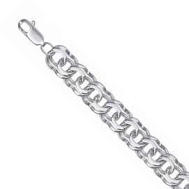 Браслет классический НБ22-056Ю-3 d1.80 серебро Полновесный