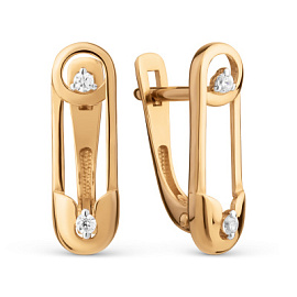 Серьги 030082-1102 золото Булавка