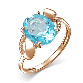 Кольцо один камень 10840 топ золото