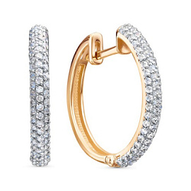 Серьги конго 122436 золото Дорожка