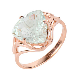 Кольцо один камень 2258 ам золото