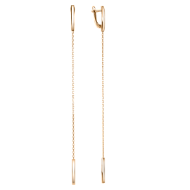 Серьги подвесные 01-208610 золото