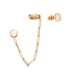 Серьги пусеты 0504321 золото Каффа+пусета