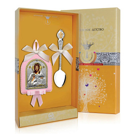 Посуда набор столовый РИ107НБ00802 серебро Вседержитель Иисус