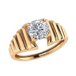 Кольцо один камень 1110181010 золото