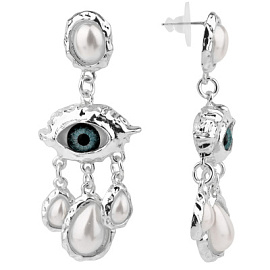 Серьги подвесные 281110125s ювелирный сплав Глаза