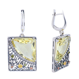 Серьги подвесные 3108с серебро