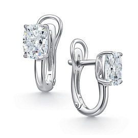 Серьги один камень 02-4763.00БТ-00 серебро