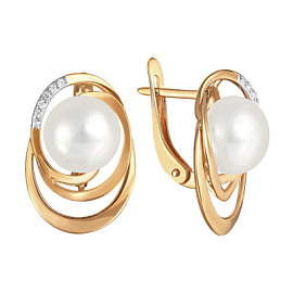 Серьги 290-1-1025Р золото