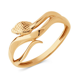 Кольцо 034421-1102 золото змея