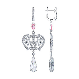 Серьги подвесные 94026770 серебро