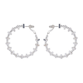 Серьги конго 18-1050-W ювелирный сплав