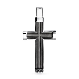 Крест декоративный 03-3166.00ЧБ-17 серебро бриллиант