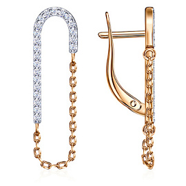 Серьги С132-3641 золото