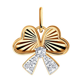 Подвеска 036712 золото бантик