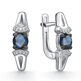 Серьги один камень 02-4562.000С-00 серебро