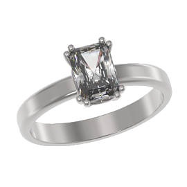 Кольцо один камень 1038871-01210 серебро