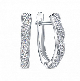 Серьги дорожка СКЛ1395В серебро