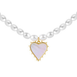 Бусы чокер К-220W.1C-39 ювелирный сплав Сердце