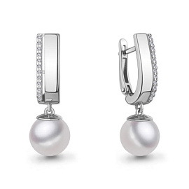 Серьги подвесные 400709А.5 серебро